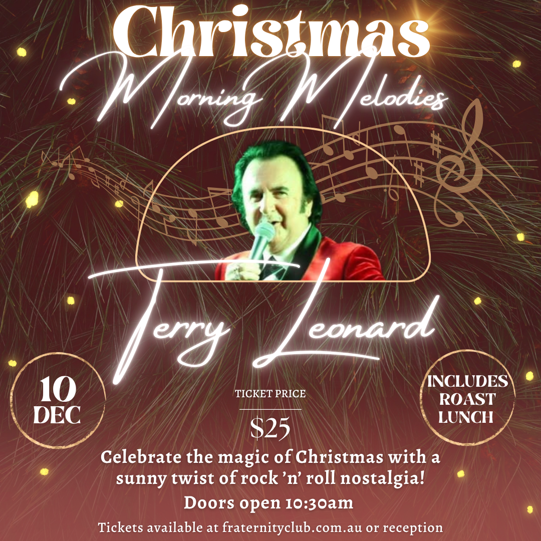 Christmas Morning Melodies starring Terry Leonard – WEDNESDAY 10TH DECEMBER