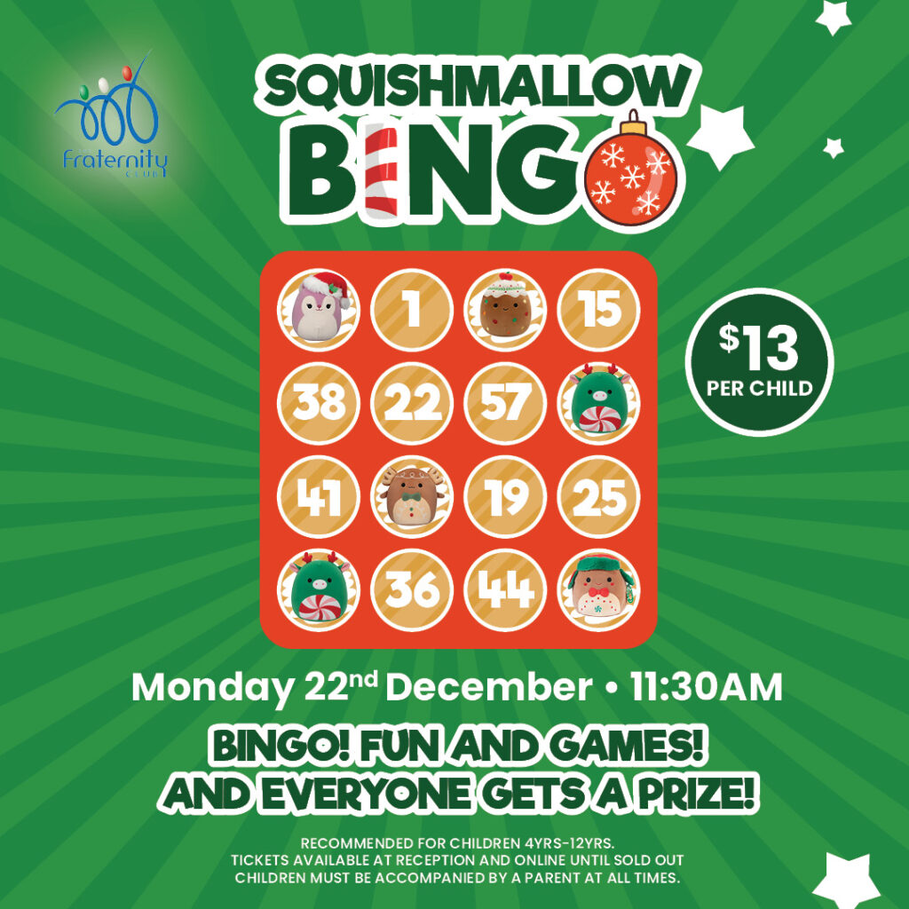 CHRISTMAS SQUISHMALLOW BINGO