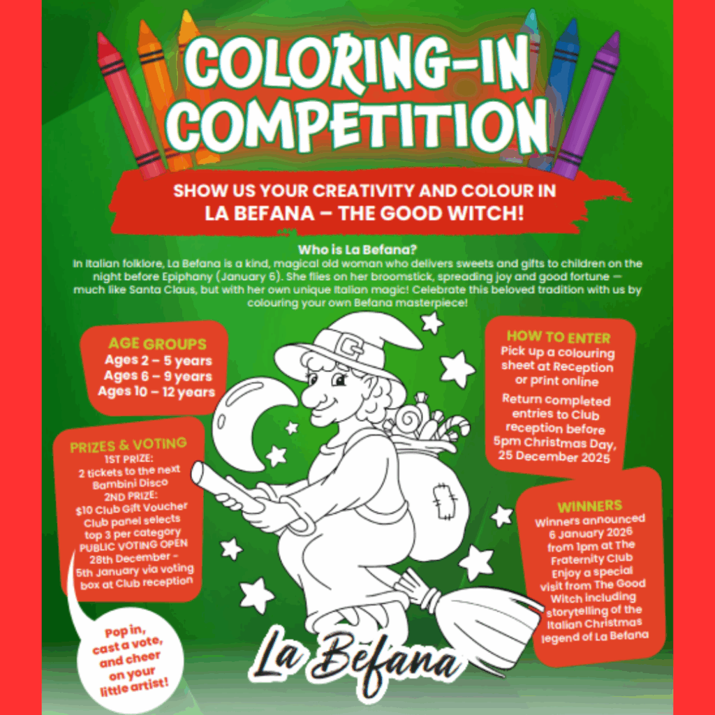 Colouring in Competition – La Befana